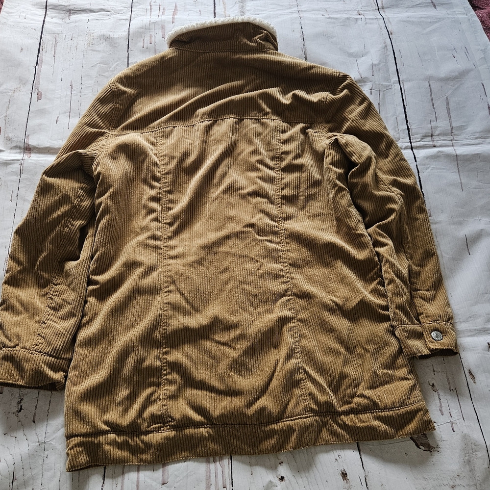 Fashion Nova Women's Long Tan Corduroy Western Coat Size Large - Picture 6 of 6